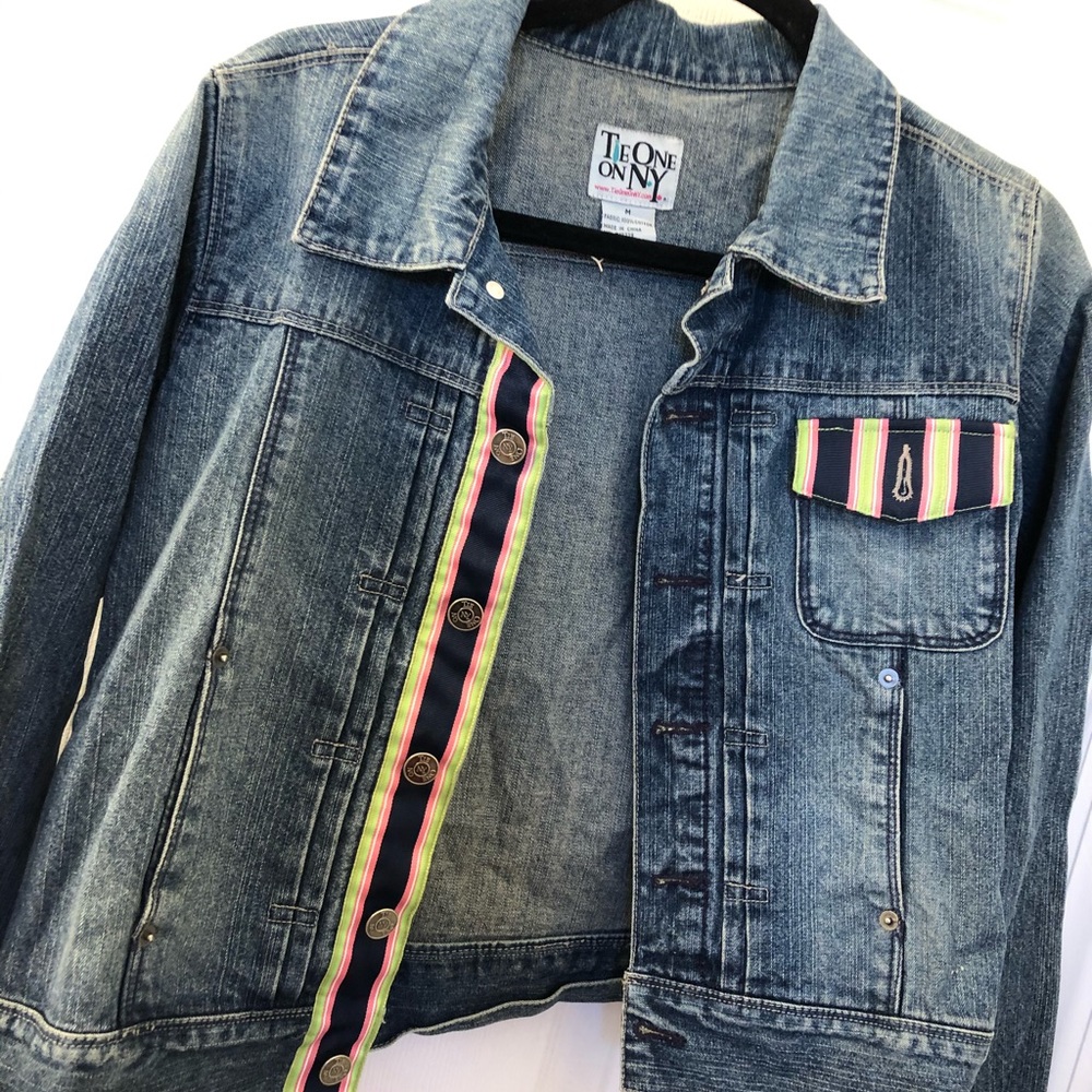 Cute Patterned Jean Jacket